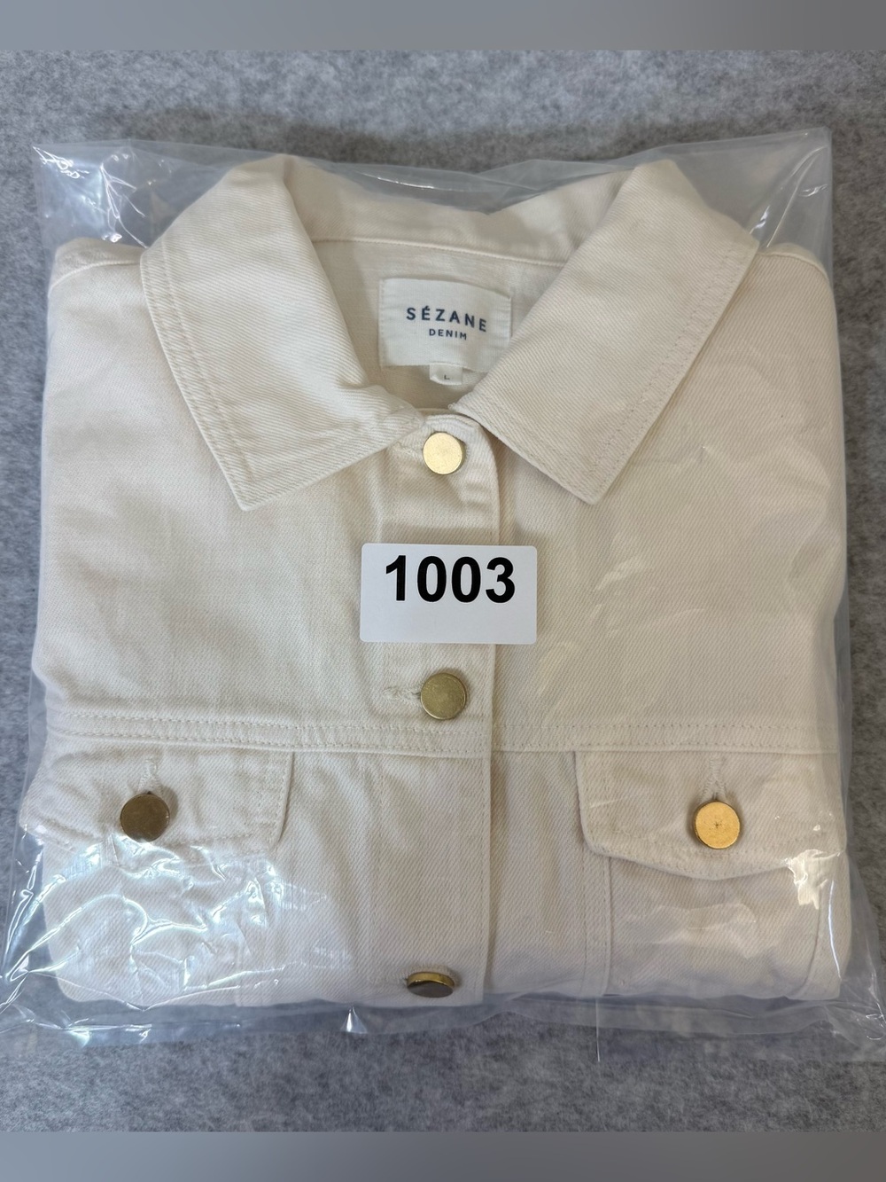 SéZane Denim Trucker Jacket size Large - Picture 15 of 15
